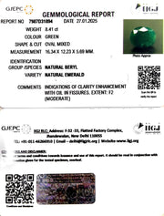 8.41/CT Natural Panna Stone with Govt. Lab Certificate-6771